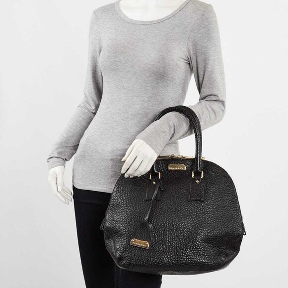 Burberry Black Heritage Grained Leather Medium Orchard Bag - Picture 3 of 10